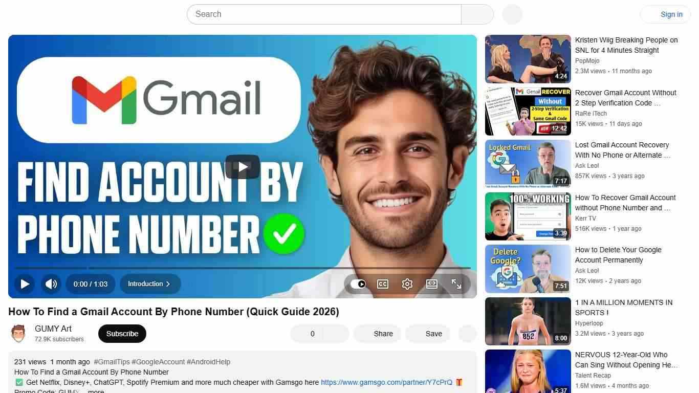 How To Find a Gmail Account By Phone Number (Quick Guide 2026) - YouTube
